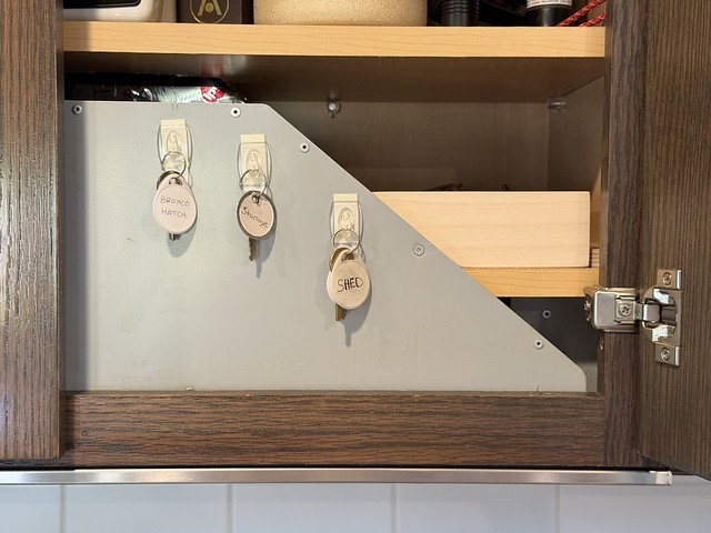 After: New key storage bin fits perfectly