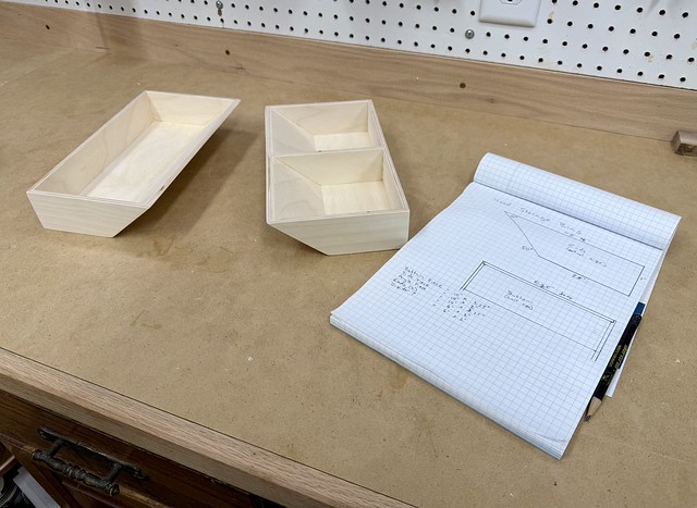 Made some lil bins to fit around our range hood