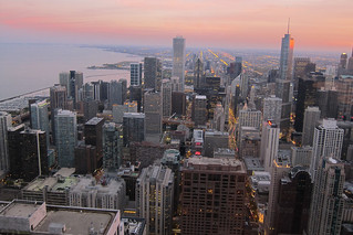 Sunset - Chicago Sunset from the Hancock building