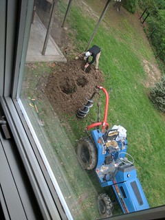 Diggin holes.