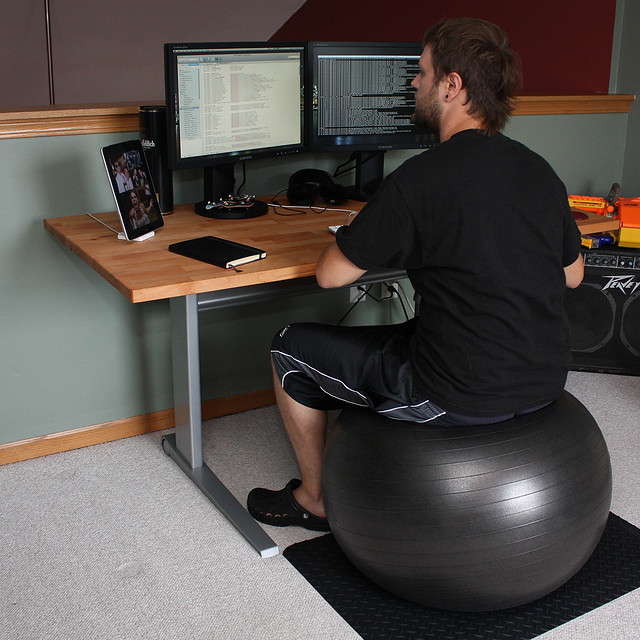 Sitting at my new Geek Desk