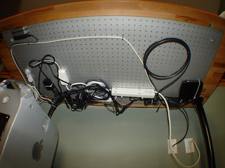 Tech - The peg board - and clutter.