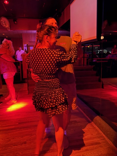 Chuck immediately found a woman to slow dance with