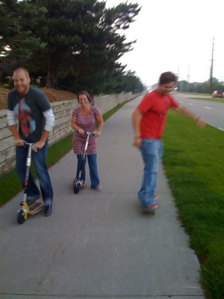 Skate/scooter gang'd it from house to BWW Photo by Dustin Diverse Iverson