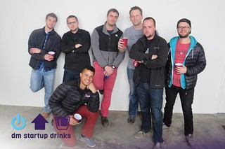 Brian Hemesath - The #dmStartupDrinks Boy Band. Photo by Des Moines Startup Drinks