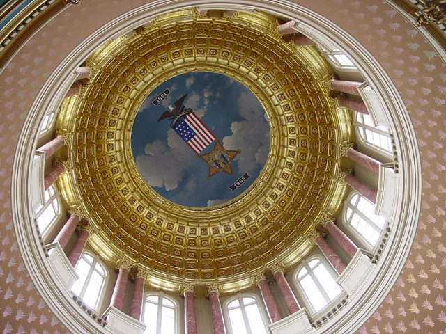 Looking up at the dome