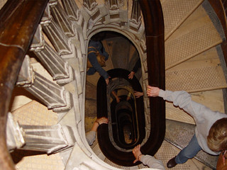 A few flights of spiral stairs