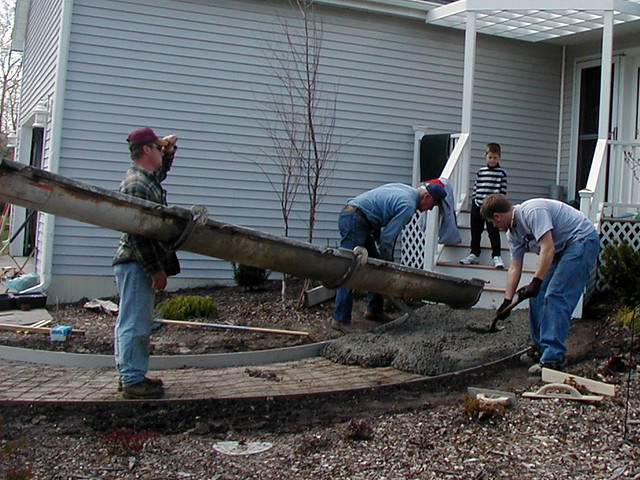 Pouring the Sidewalk