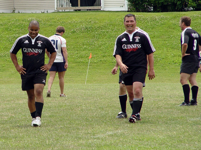 Walking away laughing after taking their dude out