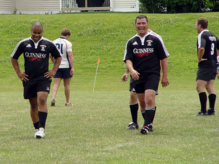 Walking away laughing after taking their dude out