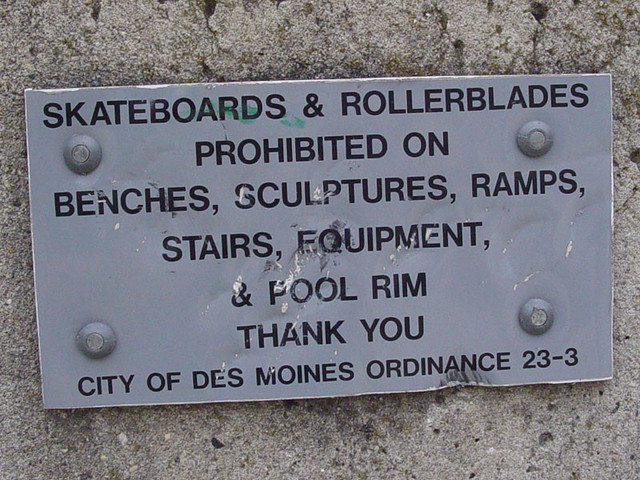 Skateboards & Rollerblades Prohibited