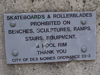 Signs - Skateboards & Rollerblades Prohibited