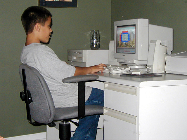 Anthony on the Computer