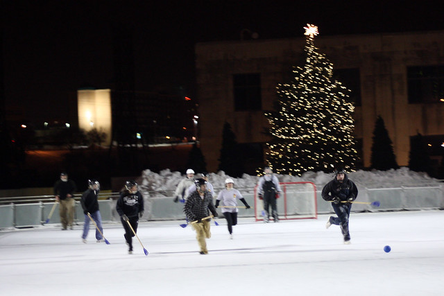 Broomball at Brenton Plaza