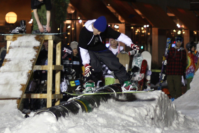 Frontside tailslide across the kegs