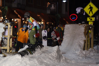 Snowboarding - 50-50 across the kegs