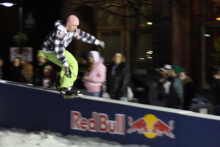Snowboarding - Sliding the Red Bull Box