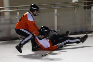 Broomball - Ice Monkey Fight