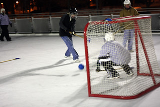 Broomball - The shot