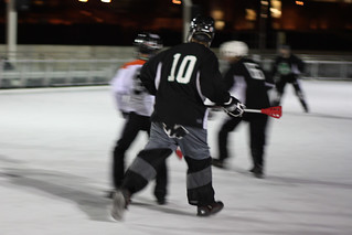 Broomball - Running down the ice