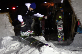 Snowboarding - Grinding the Kegs