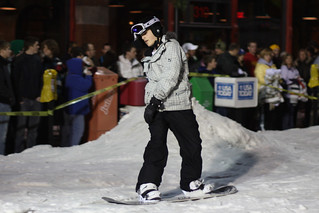 Snowboarding - Snowboarder at the Rail Jam