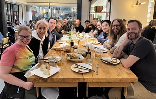 So much Chinese food with the Panther crew