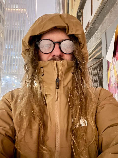 I still haven’t figured out how to properly zip up a hooded coat with long hair