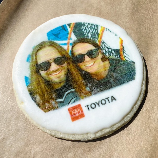 Here we are. On a cookie