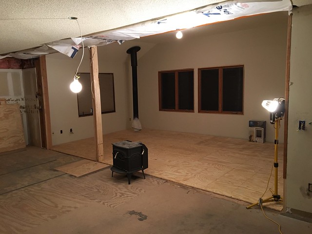 Got the new dining room floor raised n leveled.