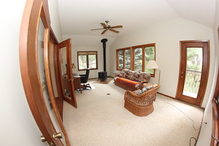 The add-on four-seasons porch / office... which will become our new dining room.