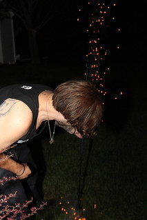 Bottle Rockets + 4 foot Blowgun = superior firework aim