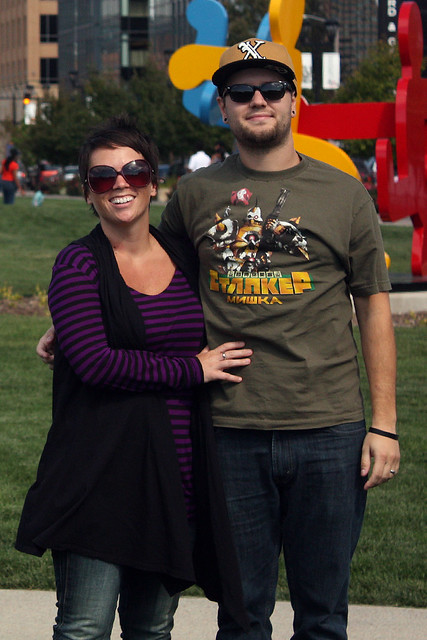 Walking around the sculpture garden