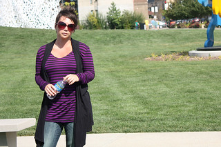 Wifey waiting for me to set up my camera...