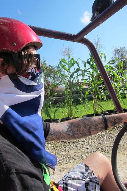 Driving around the test track