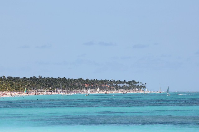 Looking down the beach