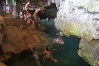 Cave swimming
