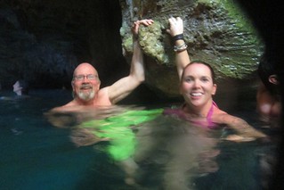 Swimming in the cave