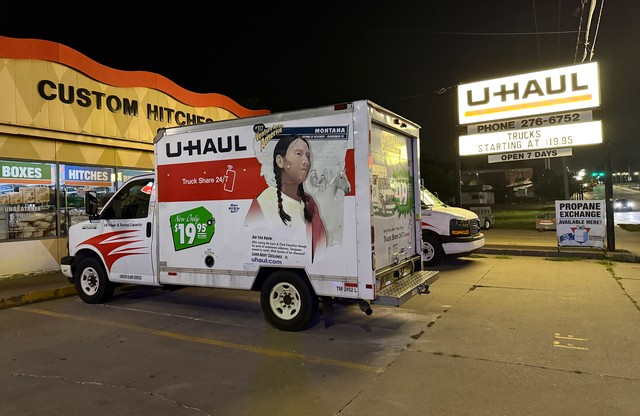 Honoring Natives on a U-Haul. Exactly what they wanted.