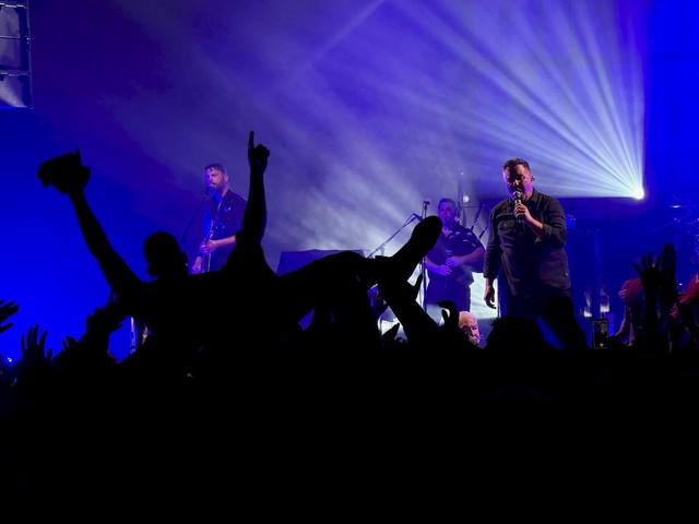 Ken Casey and a crowd surfer