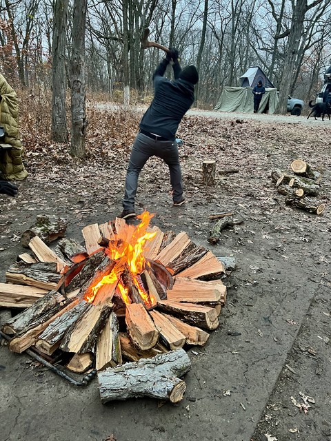 Makin a bit of firewood