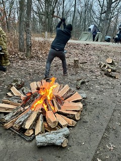 Makin a bit of firewood