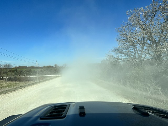 The visibility on this road was not great