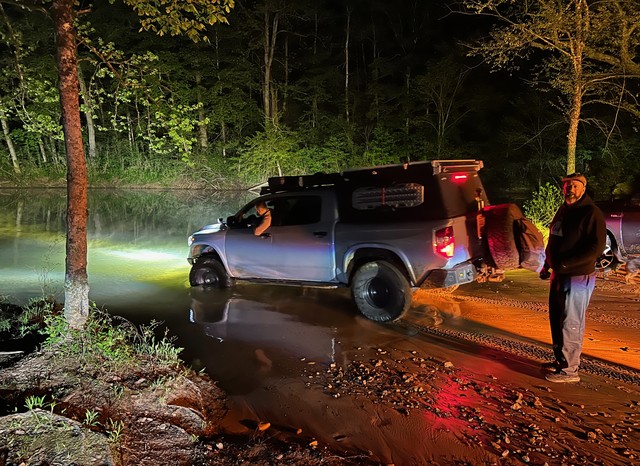 Checking out the first water crossing