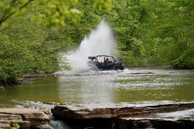 side-by-sides playin in the river