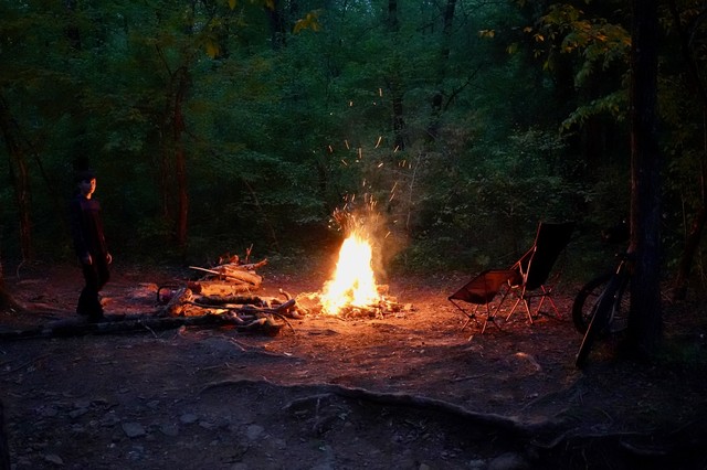 The kids got the fire started