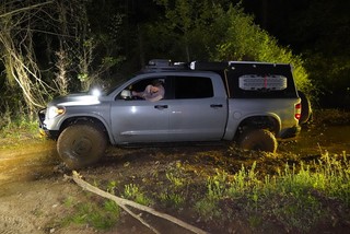 Winching himself out of this puddle