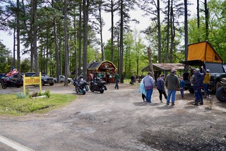 Chillin at Ozone Burger. Showing off the go fast camper.