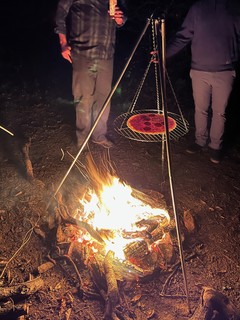 pizza - Cooking a jacks pizza over a fire, hah