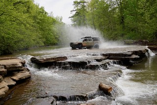 playing in the river